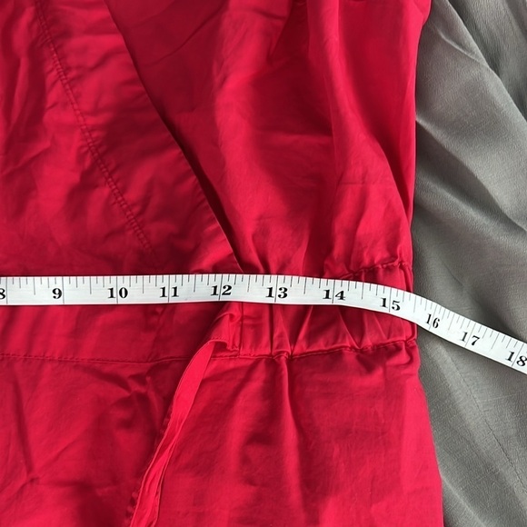 ❤️Talbots,Tie-Front Jumpsuit- Poplin in Red Apple, Excellent Condition, Size 8 - Picture 10 of 13